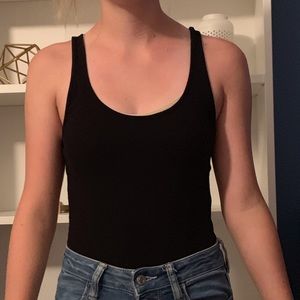 Black Abound Bodysuit & Green Striped Arizona Top